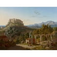 thumbnail image 3 of Von Klenze, Leo 18x15 Black Modern Framed Museum Art Print Titled - Landscape with the Castle of Massa di Carrara, 3 of 5