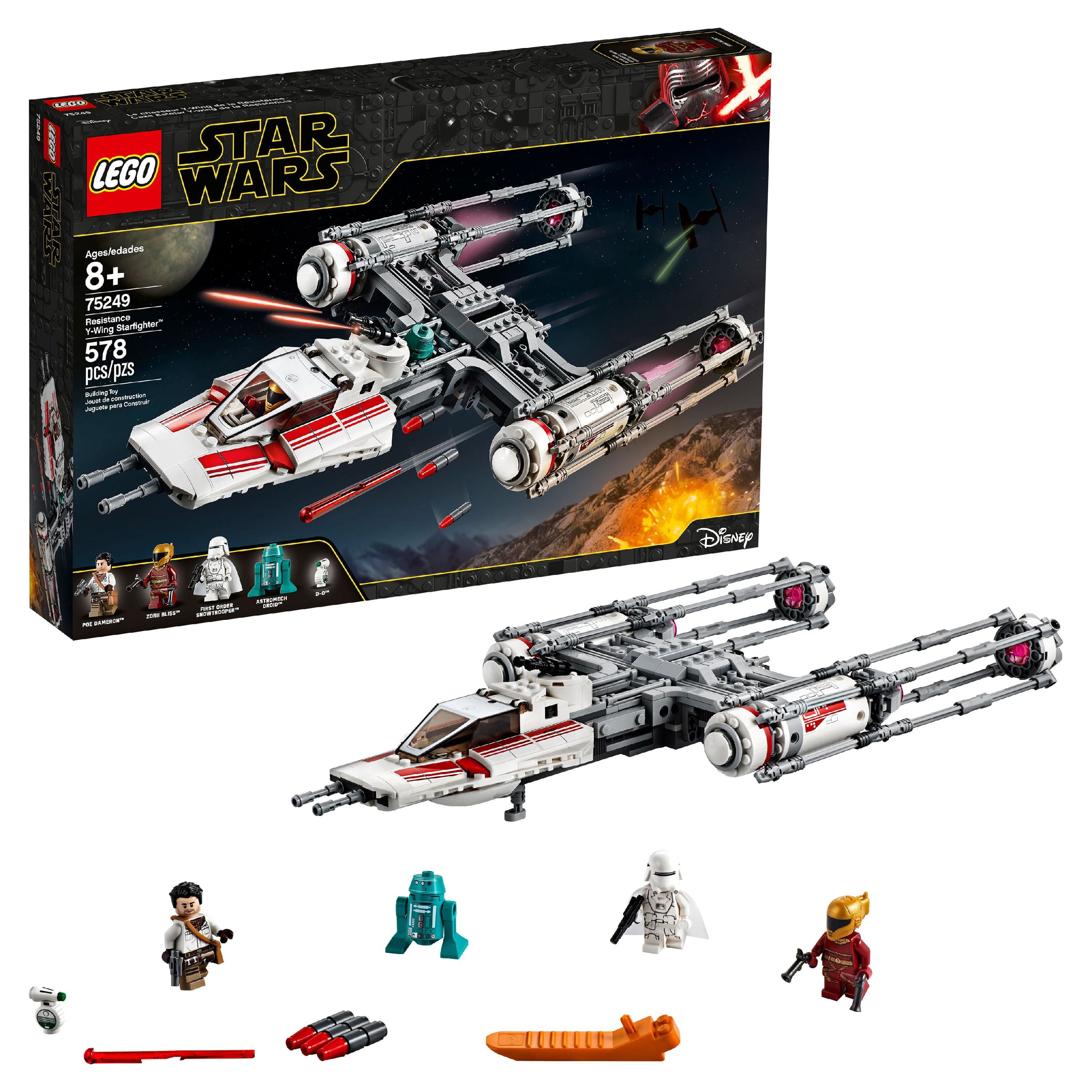 LEGO Star Wars The Rise of Skywalker Resistance Y Wing Starfighter 75249 Building Kit
