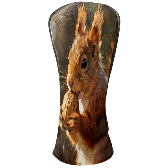Golf Club Head Cover Waterproof Leather Golf Accessories HeadCovers Set Driver Headcover for Women Men Squirrel