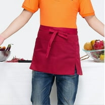 Bifavgk Waist Short Apron Hotels Restaurant Cafe Waiters And Waitresses Uniforms Aprons Aprons For Men Aprons For Women With Pockets Aprons For Cooking Red