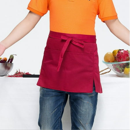 

amousa Waist Short Apron Hotels Restaurant Cafe Waiters and Waitresses Uniforms Aprons