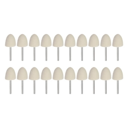 

Wool Felt Mounted Mandrel 18mm x 20mm 1/8 Inch Shank Conical Bits 20 Pieces
