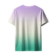 thumbnail image 6 of ZUKMRJPC Mens Workout Tops Short Sleeve Crewneck Fashion Gradient Color Summer Tops Casual Lightweight Gym Athletic T Shirts Unisex, 6 of 7