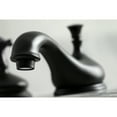 thumbnail image 3 of Kingston Brass KS1160PX Heritage Two-Handle 3-Hole Deck Mount Widespread Bathroom Faucet with Brass Pop-Up in Matte Black, 3 of 8