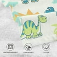thumbnail image 4 of SKYSONIC Cartoon Dinosaur Volcano Patterned Hand Towels 2 PCS, Cotton Bath Towel for Drying Face Hands Body ,Absorbent Lightweight Towels for Bathroom Ktichen Travel Gym, 16"x28", 4 of 7