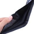 thumbnail image 4 of Carbon Fiber Pattern PU Leather Bifold Short Wallet for Pattern PU Men Small Wallets Thin Slim Card Purse Money Bags, 4 of 9