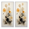thumbnail image 2 of Designart "Seashell Sumi Asian Painting X" Asian Art Framed Wall Art Set Of 2 - Yellow People Framed Wall Art Set Of 2, 2 of 7