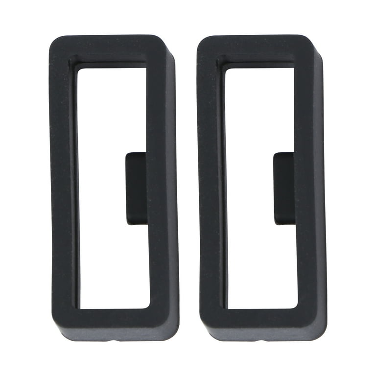 2PCS Silicone Watch Band Strap Loops Strap Silicone Ring Movable Ring Positioning Buckle Compatible for Garmin Fenix X5 Inner Diameter 22mm Black