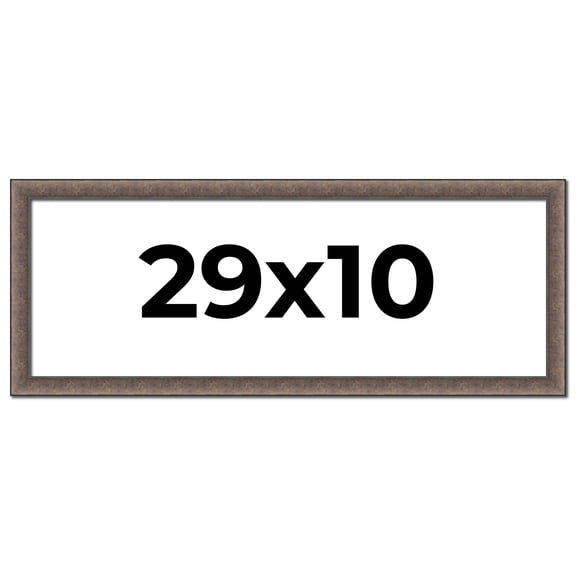 29x10 Frame Silver Real Wood Picture Frame Width 1.25 Inches | Interior Frame Depth 0.5 Inches |