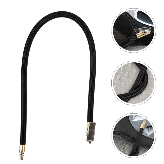 VERDANVERSE Tire Inflator Replacement Hose Inflator Extension Hose Steel 1Set