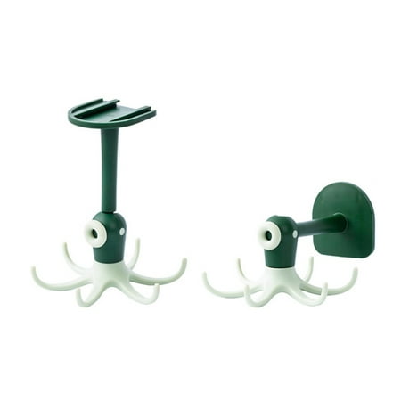 

Foldable Hooks 360° Rotating Self-Adhesive Storage Hooks with 6 Claws Wall Hooks