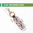 thumbnail image 3 of Wukai Colorful Mushrooms (2) Print Leather Car Keychain, Universal Key Fob Keychain, Leather Key Chain Holder for Men and Women,360 Degree Rotatable, 3 of 5