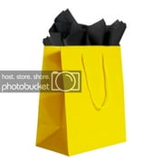 JAM Gift Bag Assortment, 2 Yellow Bags & Black Tissue Paper, 3/Pack