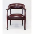 thumbnail image 4 of Pemberly Row Faux Leather Executive Mobile Guest Chair in Burgundy, 4 of 9