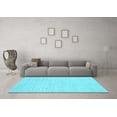 thumbnail image 3 of Ahgly Company Indoor Square Solid Light Blue Modern Area Rugs, 3' Square, 3 of 4