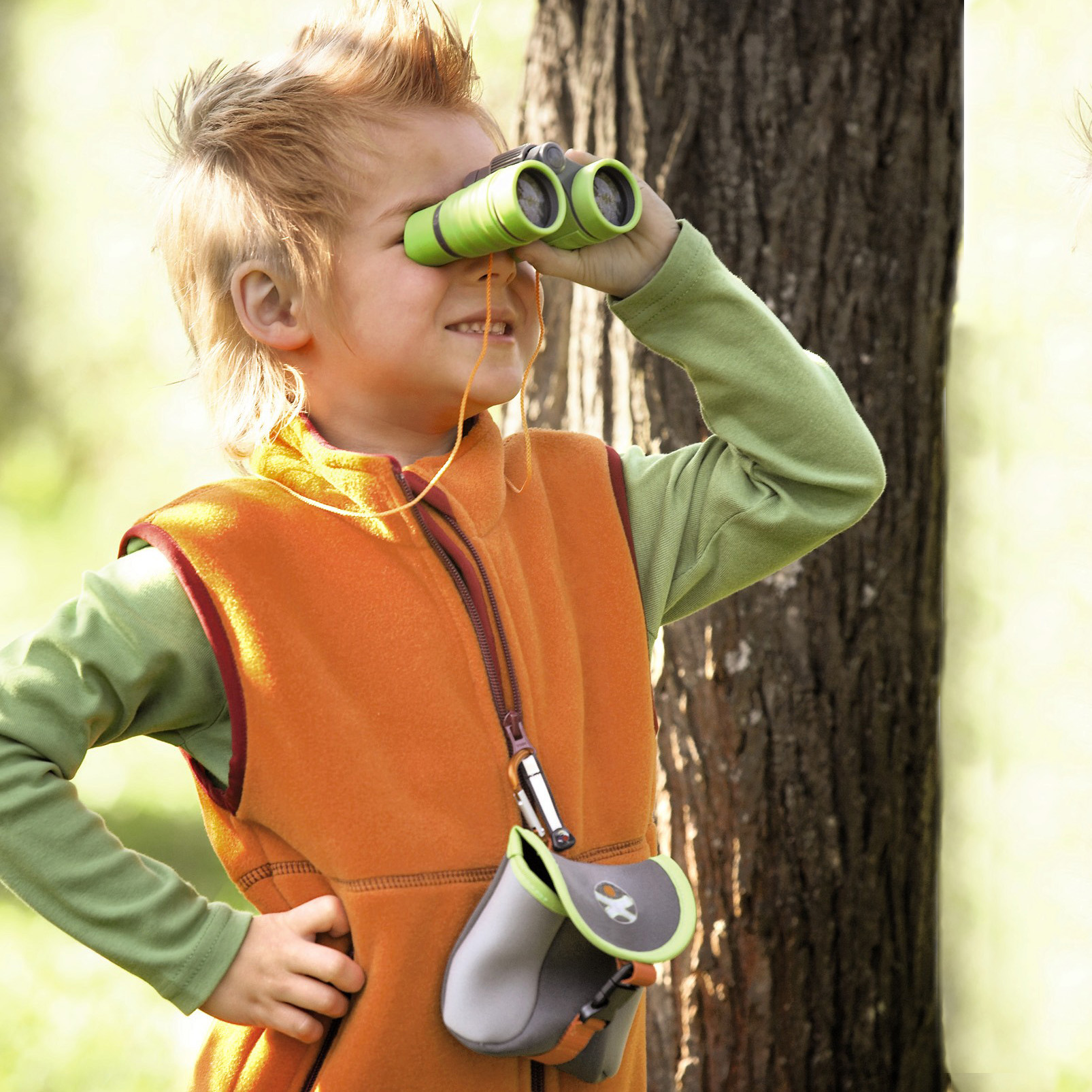 HABA Terra Kids Children's Binoculars - Hiking, Camping, Fishing, Ball games - 4x30 Magnification with Compact Case - image 2 of 8