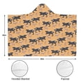 thumbnail image 3 of Wearable Blanket,Orange Dinosaurs Antelope Pattern Hooded Wearable Flannel Blanket for Adults & Teens,Winter Poncho Shawl Wrap Cape Cozy Anti-Pill,60"x80", 3 of 5
