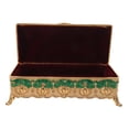 thumbnail image 6 of OUNONA Green Enamel Jewelry Box with Floral Carving, Hinged Design and Wear-Resistant Finish for Stylish Home Decor, 6 of 7