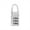Silver White, variant on tooloflife 3 Digit Mini Combination Padlock Password Lock Luggage Backpack Cupboard Anti-Theft Locks Zinc Alloy