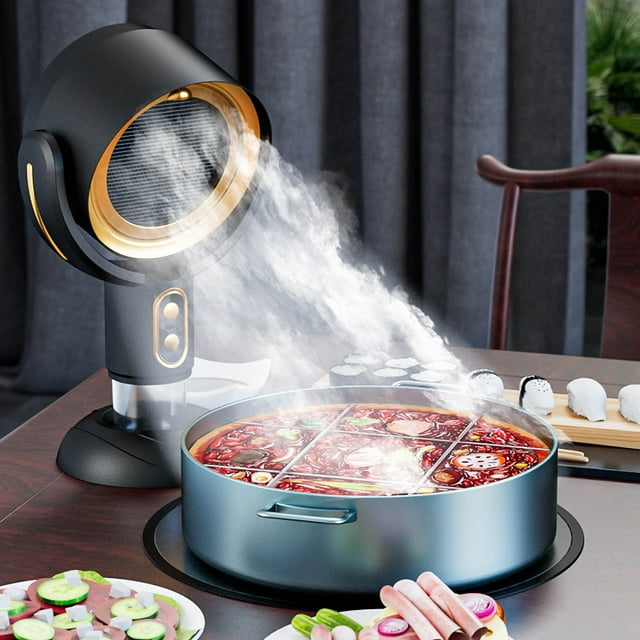 Portable Range Hood under $5! CQCYD Portable Range Hood, Desktop Kitchen Extractor Fan with Removable Filter, Indoor BBQ Smokeless Cooker for Hot Pot, Grilling, Camping