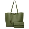 thumbnail image 2 of Handbags for Women, Ladies Handbag Tote Bag Soft PU Leather Large Capacity Womens Top Handle Shoulder Bag Green, 2 of 7
