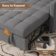 thumbnail image 6 of 71.7"L Sofa Bed, Lofka 3-in-1 Convertible Sofa Bed with Storage, 5-Level Adjustable Back - Sleeper Couches for Living Room, Dark Grey, 6 of 17