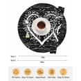 thumbnail image 6 of 15 Inch Round Placemats Set of 6, Valentine's Day Non Slip Heat Insulation PP Table Mats, Love Branches Vintage Wood Grain Black Washable Place Mats for Kitchen Dining Party Table Decor, 6 of 7