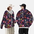 thumbnail image 4 of Fotbe Dancing Skeletons Floral Garden Chaqueta con Protección Solar UPF 50+ para Hombre y Mujer, Camisa con Capucha y Bolsillos-Large, 4 of 7