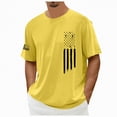 thumbnail image 4 of TOWED22 Men's Patriotic Shirts Distressed American Flag Workout Gym Muscle T-Shirts Yellow,3XL, 4 of 4