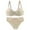 Beige##1, variant on Jsaierl Women's Lace Bras Wireless Support T-shirt Bras Cotton Padded Bralettes Stretch Breathable Full Figure Bras Sets