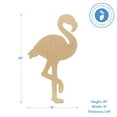 thumbnail image 3 of Unfinished Wooden Flamingo Cutout, 16", Pack of 250 Wooden Shapes for Crafts and Summer & Beach Decor and Crafting, by Woodpeckers, 3 of 8