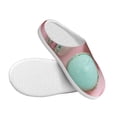 thumbnail image 3 of Daiia Pastel Macarons Delight Print Women’s Fuzzy Slippers Memory Foam Lightweight House Shoes Cozy Loafer Flannel House Shoes-37/38, 3 of 7