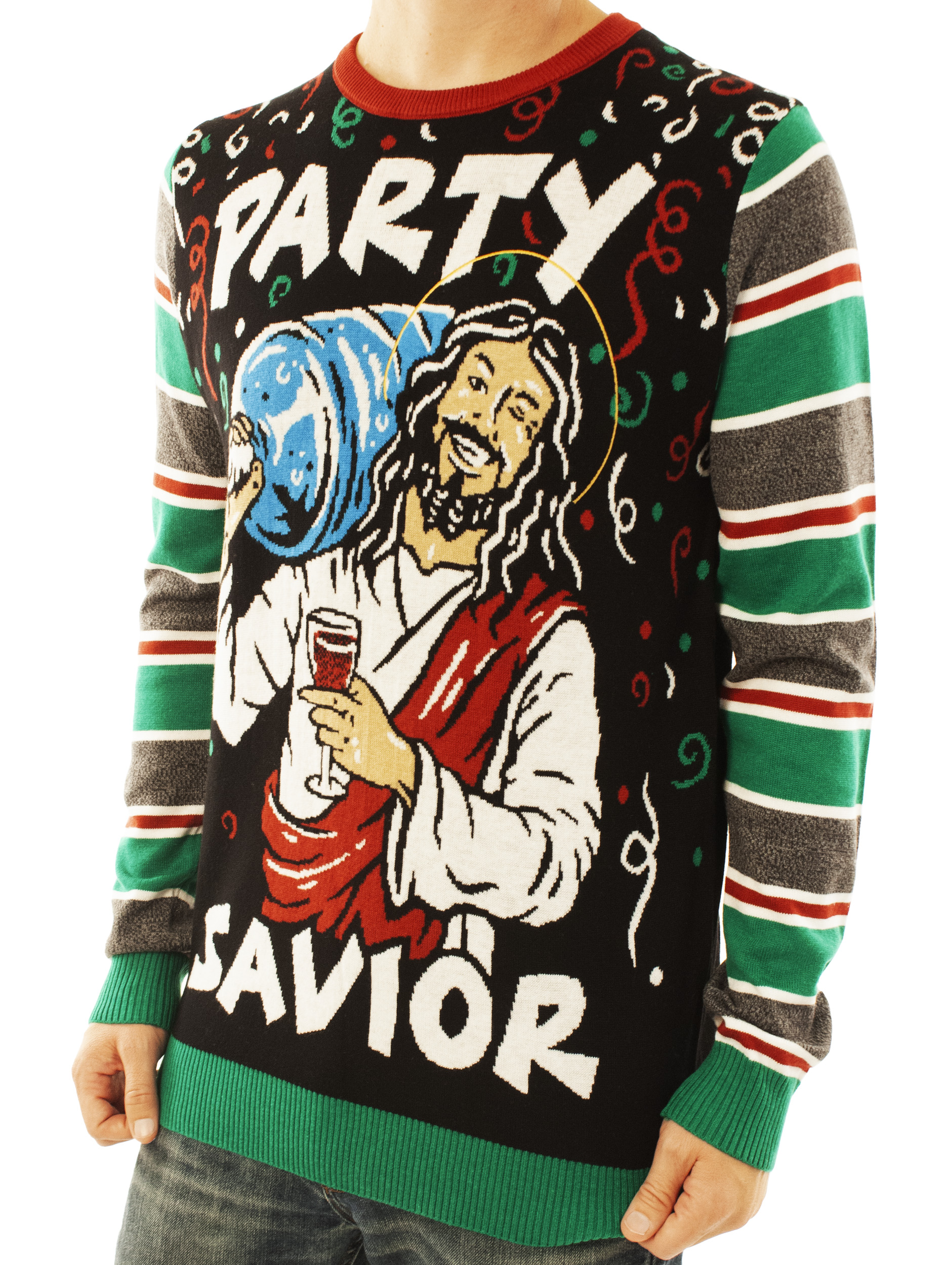 Ugly Christmas Party Unisex Ugly Christmas Sweater - Jesus Party Savior -  Small - Walmart.com