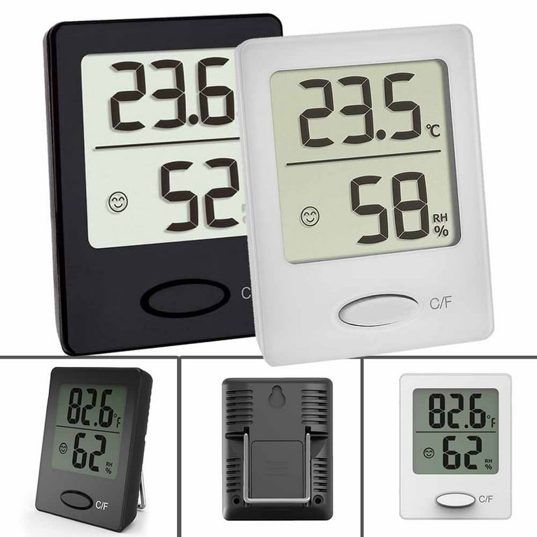 Digital Thermometer Indoor Hygrometer Room Temperature Monitor Humidity  Gauge with Big Screen Stand Wall Hanging Magnet Greenhouse House Kitchen Car