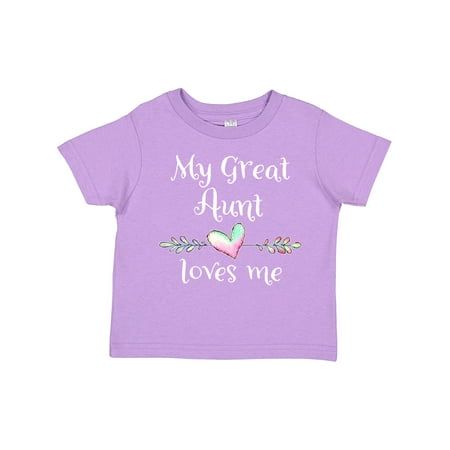 

Inktastic My Great Aunt Loves Me- Heart Gift Toddler Boy or Toddler Girl T-Shirt