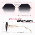 thumbnail image 5 of Sunier Oversized Rimless Sunglasses for Women Fashion Gradient Ladies Shades, 5 of 8