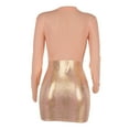 thumbnail image 5 of Women Dresses Long Sleeved Dresses Sexy Solid Round neck Fashion Dresses Pink Trendy Skirt Size L, 5 of 7