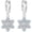 Blue Snowflake, variant on 925 Sterling Silver Drop & Dangle Earrings for Women,Butterfly Dragonfly and Bee|Flower and leaf Earrings, Suitable for Sensitive Ears Fashion Jewelry Gift- Hypoallergenic Earrings