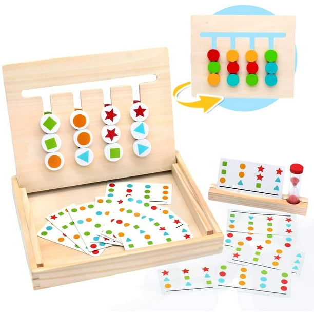 Puzzle en bois boîte de tri jouets jouets éducatifs pour enfants avec  sablier de 3 4 5 ans garçons et filles 