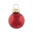 thumbnail image 5 of Northlight 40ct Shiny, Glitter and Matte Red Glass Ball Christmas Ornament Set 1"-2.5", 5 of 9