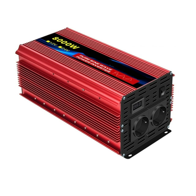Onduleur à Onde Sinusoïdale Pure DC 12V/24V vers AC 220 50hz, Onduleur de Puissance, Multiples Protections