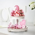 thumbnail image 6 of Valentine's Day Gnome Tiered Tray Decor Including Gnome Plush, Happy Valentine's Day Mini Wood Sign, Wooden Bead Garland Happy Valentine's Day the best present, 6 of 9