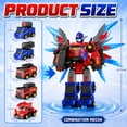 thumbnail image 6 of Dimoarch Magnetic Transforming Robot Toys w/Wing, 6-in-1 Kids Rescue Trucks Toys Set, Toddler Assemble Large Robot Toys, Cool Birthday Gift 3 4 5 6 7 8 Year Old Boy Girl, 6 of 11
