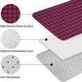 thumbnail image 5 of Red Blue Checkered Pattern Bathroom Rugs Sets 3 Piece,Toilet Cover Set,Absorbent Non Slip Bathroom Mats Sets with U-Shaped Contour Rug Toilet Rug Set, 5 of 5