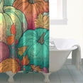thumbnail image 3 of Fall Pumpkin Harvest Shower Curtains,Washable Show Curtain with Hooks Basic Polyester Fabric Bathroom Curtains for Thanksgiving Day Fall Party Home Decor, 3 of 5