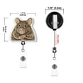 thumbnail image 3 of WIRESTER Set 2pcs Design Acrylic Key Card Holder Belt Clip Reel Id Badge Retractable - Brown White Mice, 3 of 6