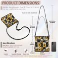 thumbnail image 7 of Kuiaobaty Sunflower Bee Plaid Print Crossbody Bag for Women, Lightweight Casual Vegan Leather Sling Purse with Smooth Zipper, Multi Pocket Travel Shoulder Handbag, Waterproof Hobo Bag Crossbody, 7 of 7