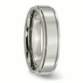 thumbnail image 4 of Titanium Ridged Edge 6mm Polished Band, 4 of 10