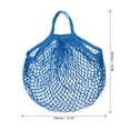 thumbnail image 2 of Uxcell Cotton Mesh Bag, 15x13.8" Reusable Mesh Net String Grocery Bags Organizer Blue, 2 of 6