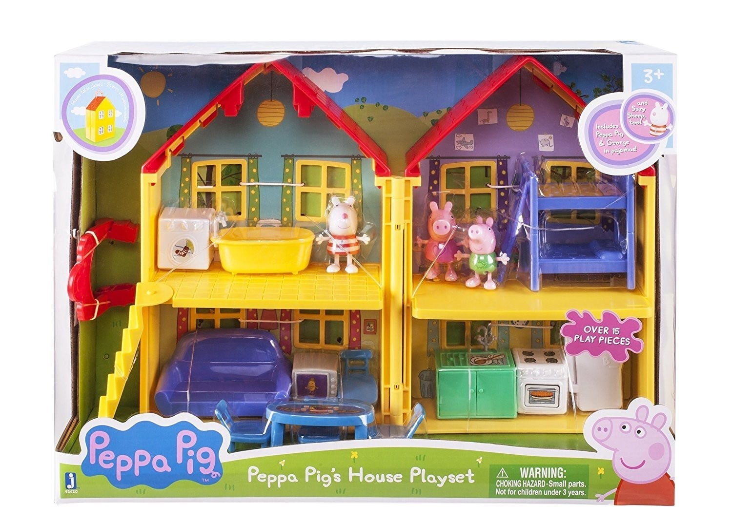 Casa Deluxe da Peppa Pig Playset Com a Suzy Sheep e George - Chic